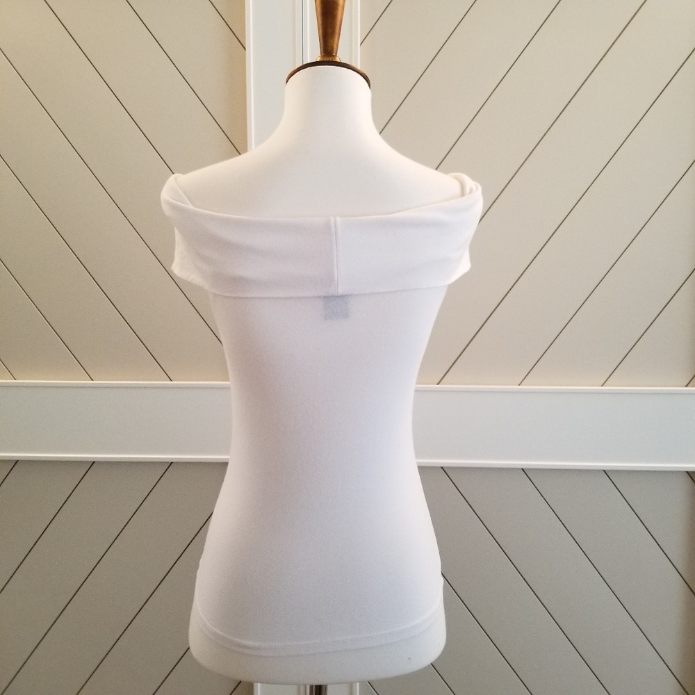 INC White Bardot Top - Petite/Small - Picture 5 of 6